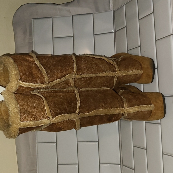 Tall brown suede Espace boots size 7.5 - Picture 3 of 9